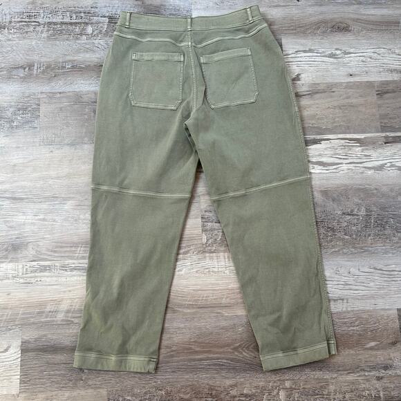 Spanx Olive Green Utility Pants Ankle Straight Leg High Rise Size XL - Picture 3 of 5